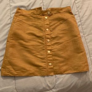 Tan Suede H&M Mini Skirt